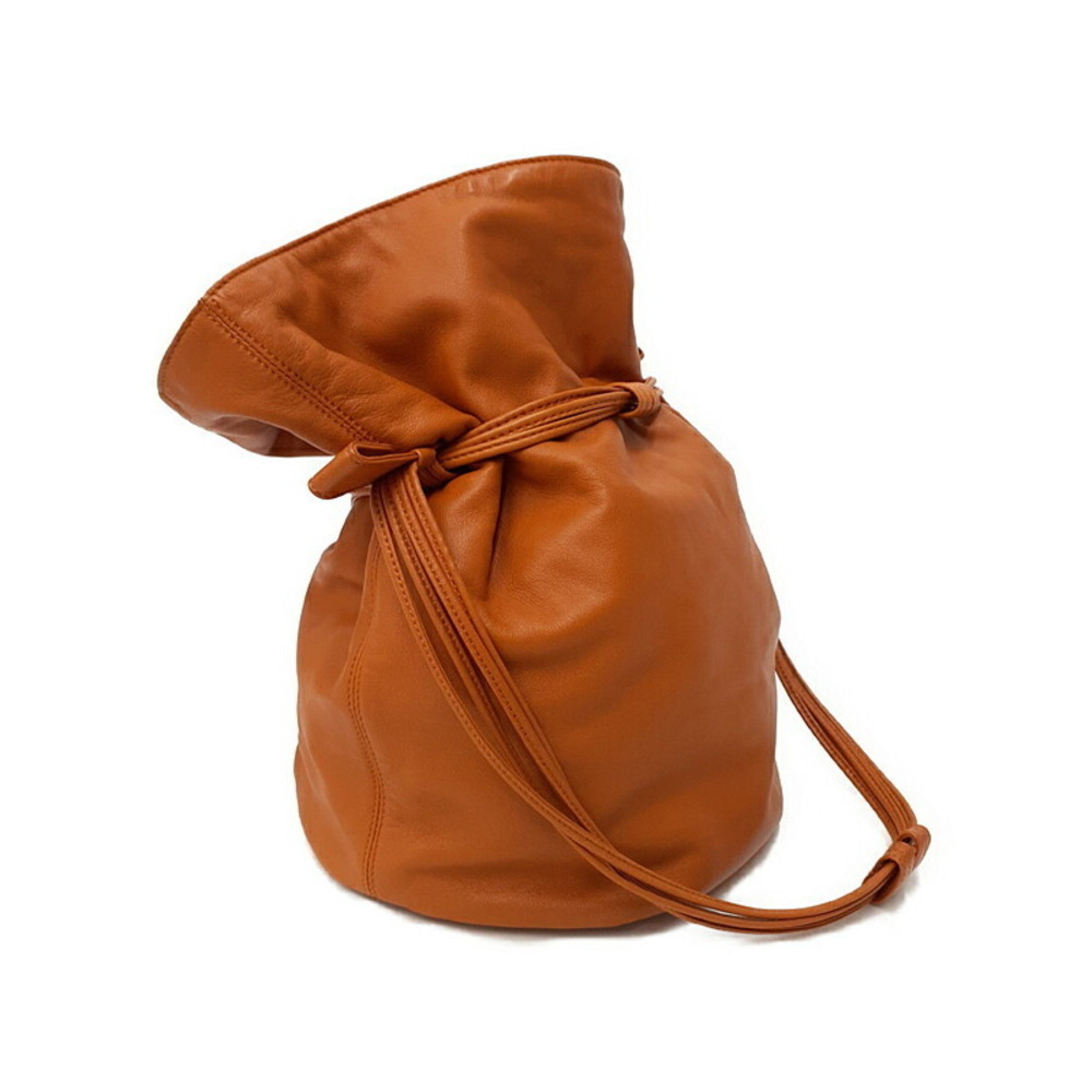 Loewe Flamenco drawstring leather bag tote Brown knotted slouchy